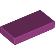 Lego Tile 1 x 2 with Groove / Magenta