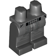 Lego Hips and Black Legs with Dark Bluish Gray Robes over Armor Print / Dark Bluish Gray