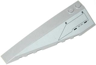 Lego Wedge 10 x 3 Left with SW AT-TE Panel Pattern (Sticker) - Set 75019 / Light Bluish Gray