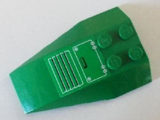 Lego Wedge 6 x 4 Triple Curved with Air Vent and Hatch Pattern (Sticker) - Set 7734