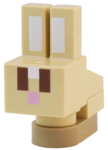Lego Minecraft Bunny / Rabbit Baby, Tan Body - Brick Built