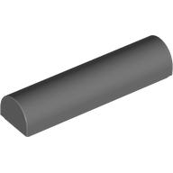 Lego Brick Curved 1 x 4 x 2/3 Double, No Studs / Dark Bluish Gray