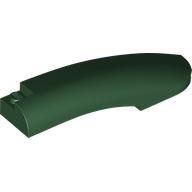 Lego Brick Round, Curved 10 x 2 x 2 with Rounded End Right / Dark Green