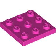 Lego Plate 3 x 3 / Dark Pink