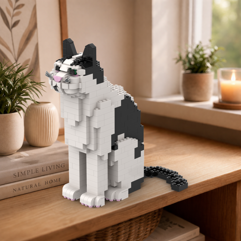 Lego Black & White Bicolor Cat (Piebald)