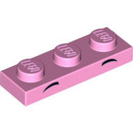 Lego Plate 1 x 3 with Black Eyebrows print