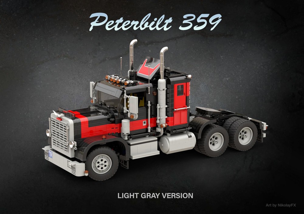 Lego Peterbilt 359 - Light Gray Version