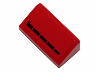 Lego Slope 30 1 x 2 x 2/3 with Black Broken Stripe Pattern Model Right (Sticker) - Set 30191