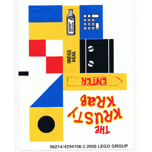 Lego Sticker Sheet for Set 3825-1 / [No Color/Any Color]