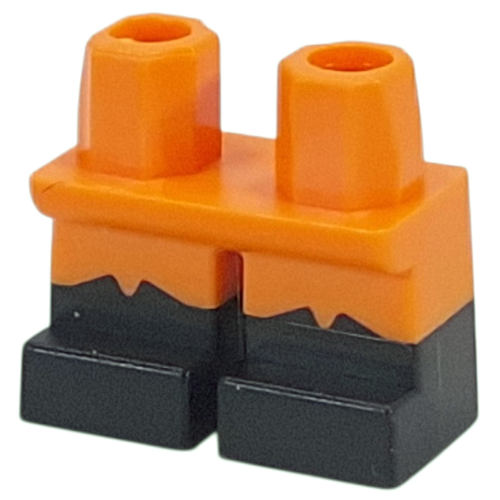 Lego Leg Short with Black Feet Pattern with Black Boots Print