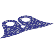 Lego Neckwear Cape Collar, Pointed with Iridescent Stars and Moons Print / Dark Purple