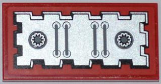 Lego Tile 2 x 4 with Mechanical Pattern (Sticker) - Set 7984