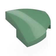 Lego Brick Round Corner, Curved 2 x 2 x 2/3 Quarter Circle With 1 x 1 Bottom Cutout / Sand Green