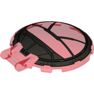 Lego Dish 6 x 6 Inverted - No Studs with Handle and Sith TIE Cockpit Print