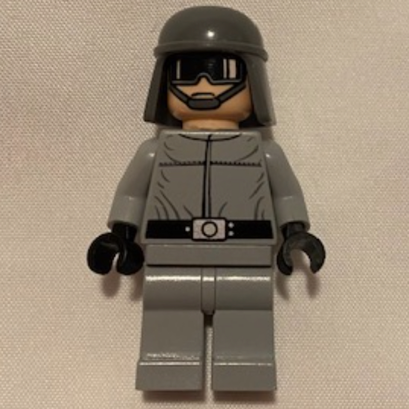 Lego Imperial AT-ST Driver, Plain Helmet, Printed Visor