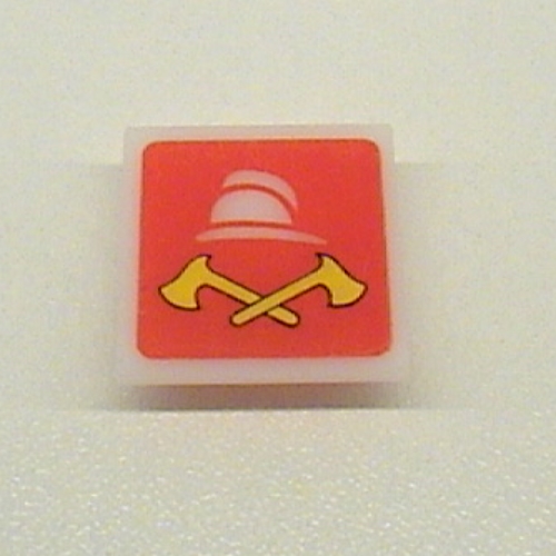 Lego Light Sign 2 x 2 Clip on Back with Fire Logo Print