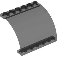 Lego Panel 6 x 5 x 3 1/3 Curved Top / Trans-Black