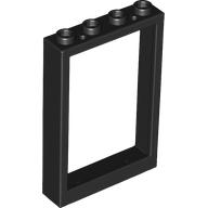 Lego Window 1 x 4 x 5 with Hollow Studs / Black