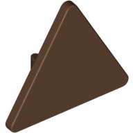 Lego Road Sign Clip-on 2.2 x 2.667 Triangular / Brown