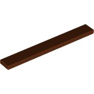 Lego Tile 1 x 8 with Groove / Reddish Brown