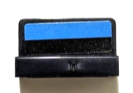 Lego Panel 1 x 2 x 1 with Dark Azure Stripe Pattern on Both Sides (Stickers) - Set 42162 / Black