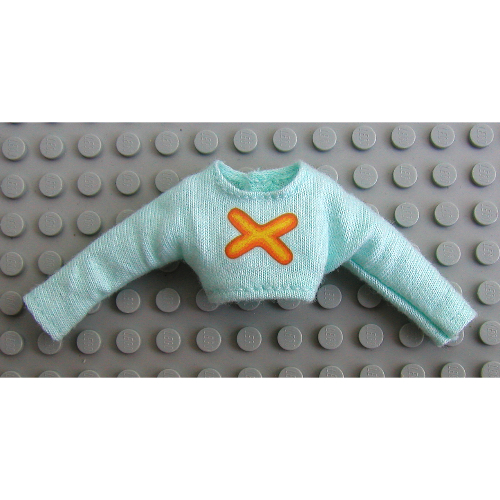 Lego Scala, Sweater, Child, with Yellow X Print / Aqua