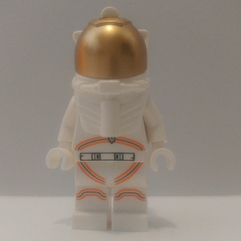 Lego Astronaut, Gold Visor,  Goatee Beard