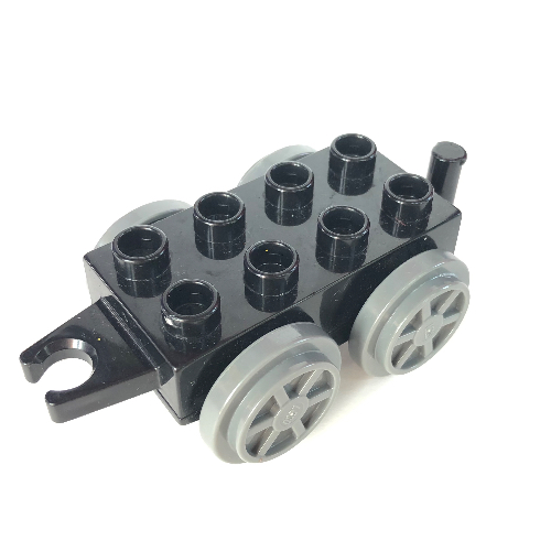 Lego Duplo Train Base 2 x 4 with Light Bluish Gray Wheels / Black