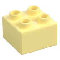 Lego Duplo Brick 2 x 2 / Bright Light Yellow