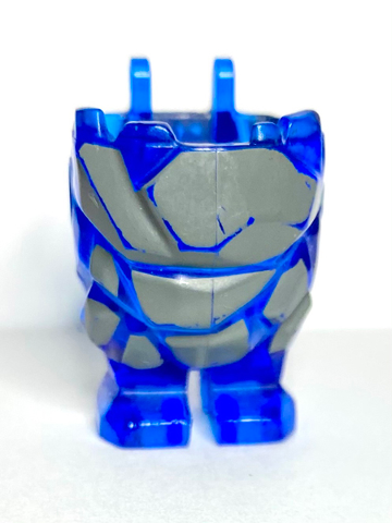 Lego Body Rock Monster with Dark Bluish Gray Pattern / Trans-Dark Blue