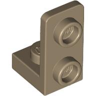 Lego Bracket 1 x 1 - 1 x 2 Inverted / Dark Tan