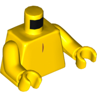 Lego Torso, Tail and Line on Chest / Tail print (Tweety), Yellow Arms and Hands / Yellow