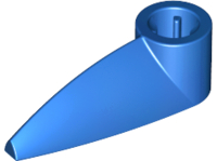 Lego Bionicle 1 x 3 Tooth with Axle Hole (Bohrok Eye) / Blue