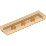 Lego Tile 1 x 4 with Groove / Trans-Orange