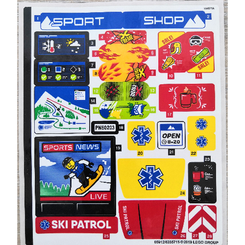 Lego Sticker Sheet for Set 60203-1 / [No Color/Any Color]