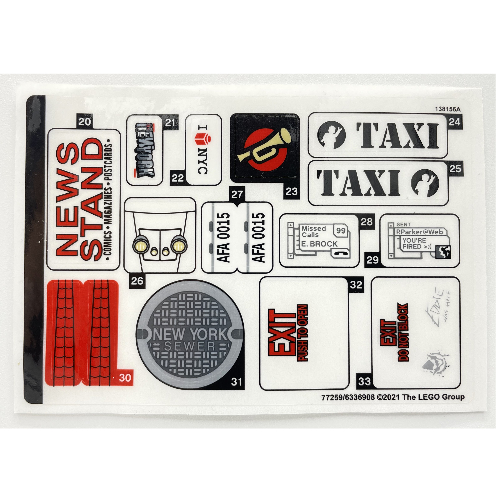 Lego Sticker Sheet 2 for Set 76178-1 / [No Color/Any Color]