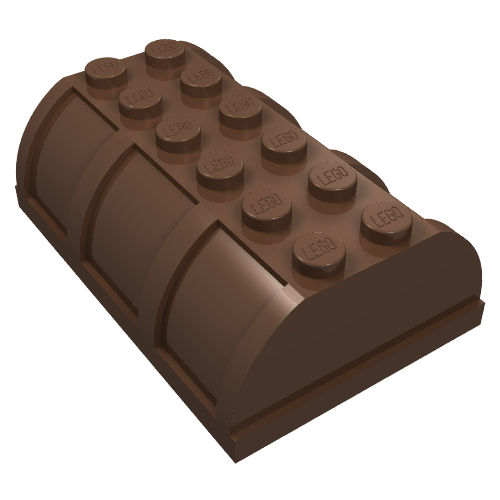 Lego Trunk / Chest Lid 4 x 6 x 1 2/3 / Brown