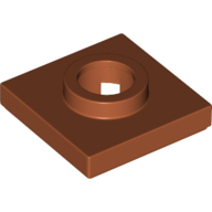 Lego Turntable 2 x 2 Female / Dark Orange