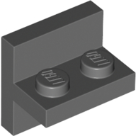 Lego Bracket 2 x 2 with 1 x 2 Vertical Studs / Dark Bluish Gray