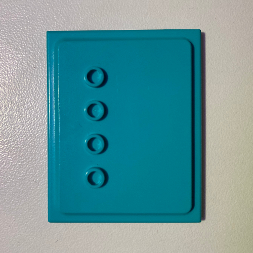 Lego Scala, Building, Wall Panel 5 x 6 with Four Studs / Light Turquoise