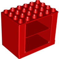 Lego Duplo Cabinet 4 x 6 x 4 / Red