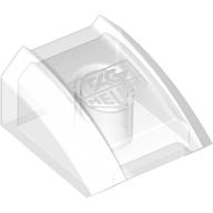 Lego Brick Curved 2 x 2 with Lip, No Studs with TAG Heuer Logo Print