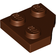 Lego Wedge Plate 2 x 2 Cut Corner / Reddish Brown