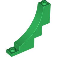 Lego Brick Curved 1 x 5 x 4 Inverted / Green