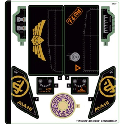 Lego Sticker Sheet for Set 71736-1 / [No Color/Any Color]