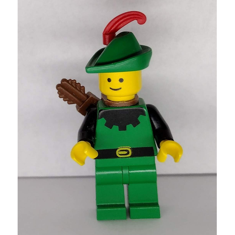 Lego Forestman Archer (Forestmen) - Black, Red Plume