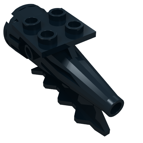 Lego Tail 4 x 2 x 2, Rocket / Black