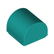 Lego Brick Curved 1 x 1 x 2/3 Double Curved Top, No Studs / Dark Turquoise