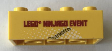 Lego Brick 2 x 4 with Lego Ninjago Event Legoland Deutschland 2012 Pattern 1 of 3
