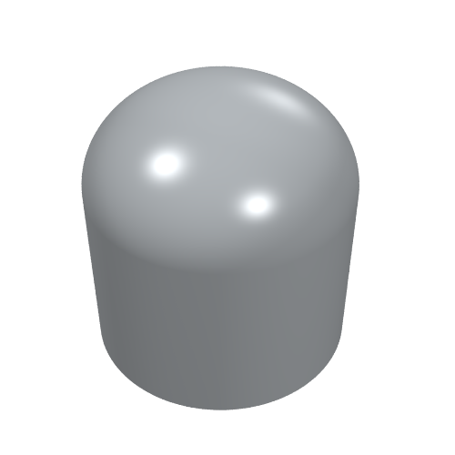 Lego Brick Round 1 x 1 x 2/3 Light Bulb Cover / Light Bluish Gray